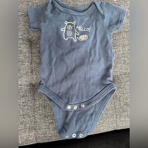 Blue Bear Print Onesie 3-6 M